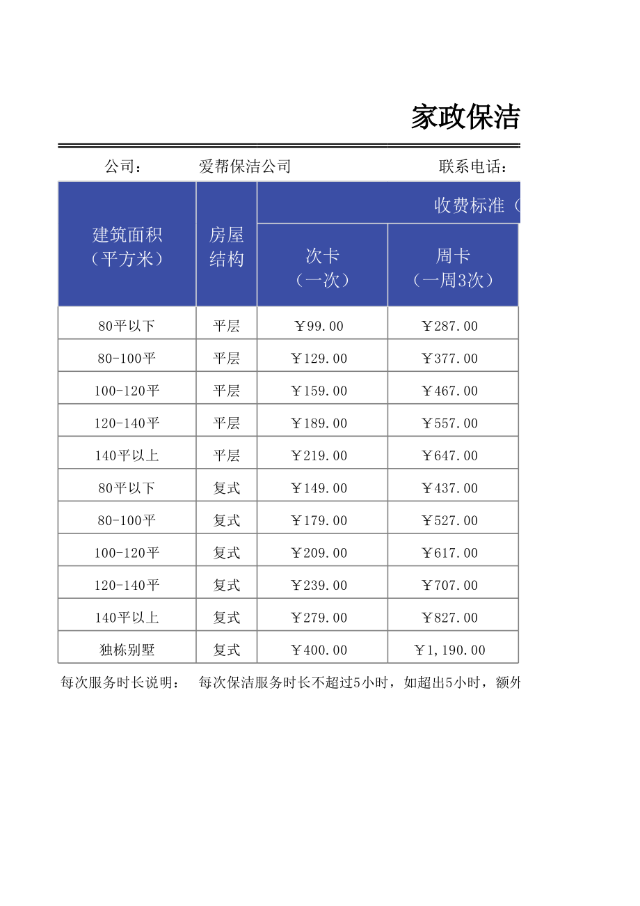 重磅更新，最新家庭保潔價(jià)格表新鮮出爐！